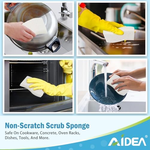 AIDEA Sponges Kitchen, 9Count, Non-Scratch Scrub Sponge for Dishes - Image 5
