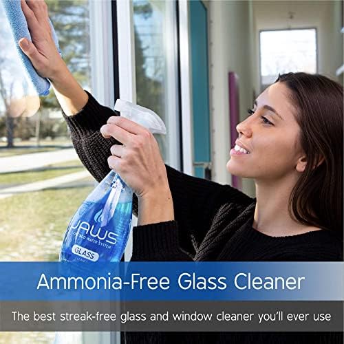 JAWS Glass Cleaner Bottle with 2 Refill Pods. Refillable Cleaning Supplies - Image 4