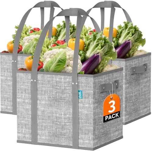 Fab totes Reusable Grocery Bags，Foldable Shopping Tote Bags by Fabtotes
