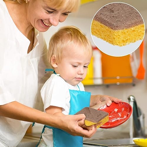MAQIHAN 10PCS Natural Sponges for Dishes - Biodegradable Sponges Kitchen Eco Friendly Dish Sponge Non-Scratch Sponges for Cleaning Kitchen - Image 7