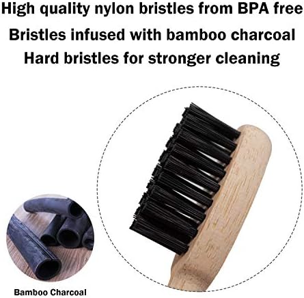 Virgin Forest Bamboo Toothbrushes 6pk, Vegan Charcoal Bristles Eco - Image 3