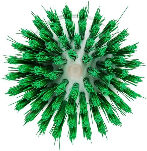 Libman Palm Brush with Soap Dispenser – Dish Brush for Pots, Pans & Kitchen Sink Cleaning – Ergonomic Grip, Non-Leaking Button, Durable Angled Bristles – Recycled PET Fibers – 4” x 3.25” - Image 3