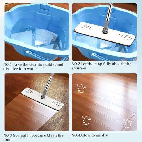 Floor Cleaning Tablets，Concentrated Soluble Dry Cleaning Sheets Multi-Effect Portable Mopping Solution for Home Tiles Hardwood Marble purple 300 Pcs - Image 6