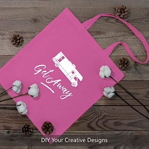 TOPDesign 6-Pack Economical 16"x15" Pink Cotton Tote Bag, Lightweight Medium Reusable Grocery Shopping Cloth Bags, Suitable for DIY, Advertising, Promotion, Gift, Activity - Image 4