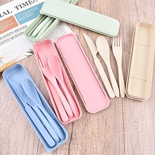 8 Sets Portable Cutlery Set,Reusable Travel Utensils with Case - Image 3