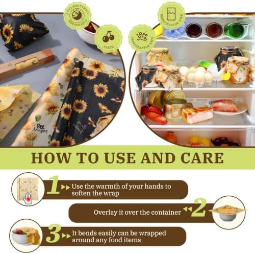 3 Rolls 13 x 40 Inches Reusable Beeswax Wraps for Food - Image 5