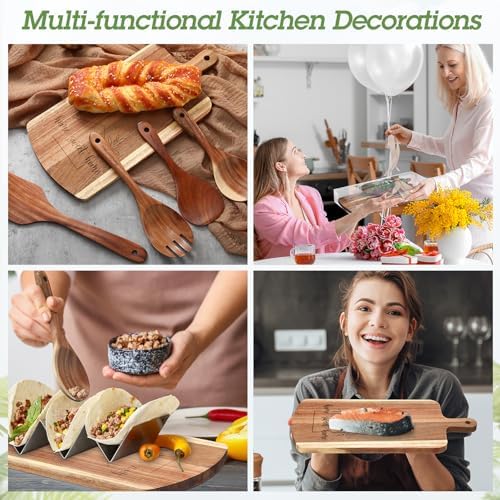 Patelai 10 Pcs Housewarming Gifts New Home, First Home Apartment for New Homeowners Couple Women Men, Apartment Closing Gift for Clients, Wooden Cutting Boards Set - Image 6