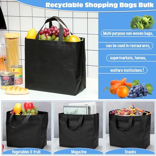 Windyun Reusable Grocery Bags Non Woven with Handles - Image 5