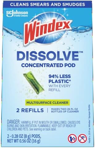 Windex Dissolve Concentrated Pods, Multisurface Cleaner, 2 Concentrated Dissolvable Refill Pods - Image 2