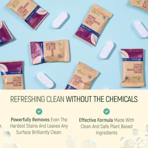 12 Pack Natural Multi-Purpose Cleaner - All Surface Multipurpose Cleaning Tablets Refill - Eco-Friendly Product & Cleaning Supplies - 1 Tablet = 17oz Spray (204oz Total) - Calm Lavender - Image 5
