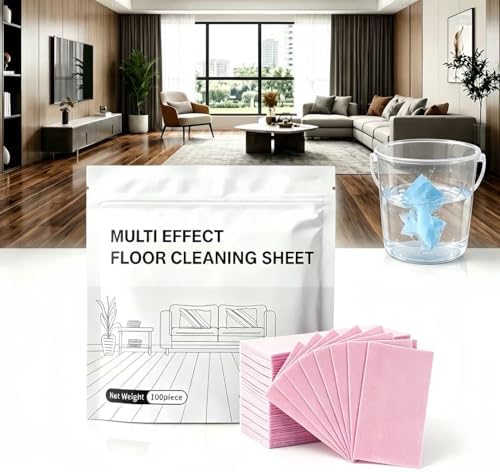 Multi-Surface Floor Cleaner Tablet, 100 Count Water Soluble Sheets, Deep Cleaning Solution for Mopping Hardwood, Tile and Laminate Floors, Household Cleaning (Pink Peach Hibiscus, 300PCS) by Unknown