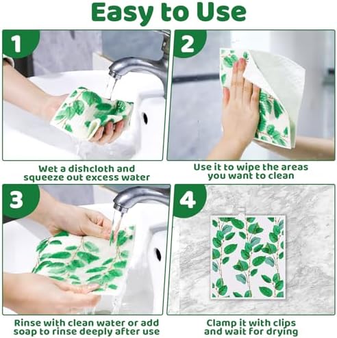 Needbrock 6 Pack Swedish Dishcloths for Kitchen, Swedish Rags - Image 6