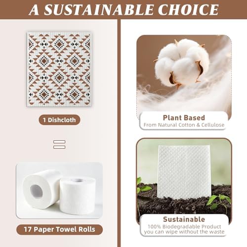 4 Pcs Swedish Dishcloths for Kitchen, Reusable, Super Absorbent - Image 3