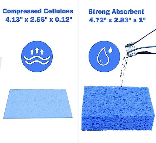 YoleShy 48 Pack Sponges Kitchen Natural Compressed Cellulose Sponges Durable Dish Sponge for Cleaning & DIY Reusable - Image 2