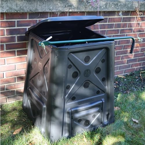 Redmon Outdoor Compost Bin with Lift Off Lid, 65 Gallon, Black - Image 4