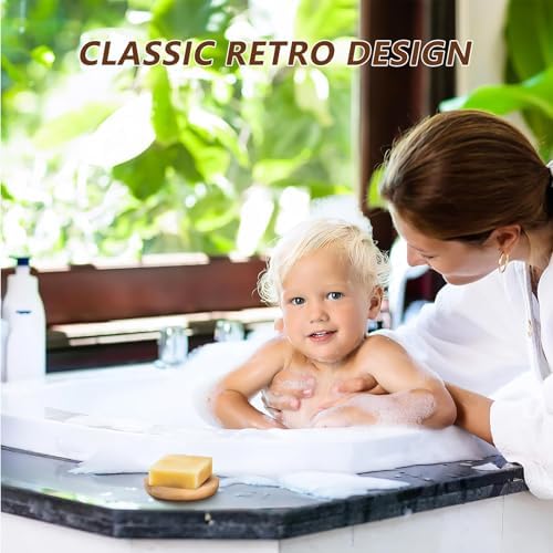2 Pcs Bamboo Soap Holder Wooden Soap Dishes for Shower Steamer Tray for Shampoo Bath Bomb Steamers Natural Soap Dish for Home Bathroom Accessories(Round and Square) - Image 7