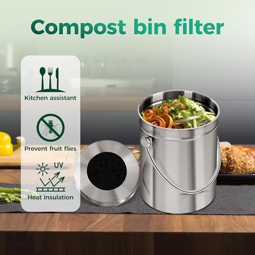 7.3 Inch Round Activated Carbon Compost Bin Filters - Image 5