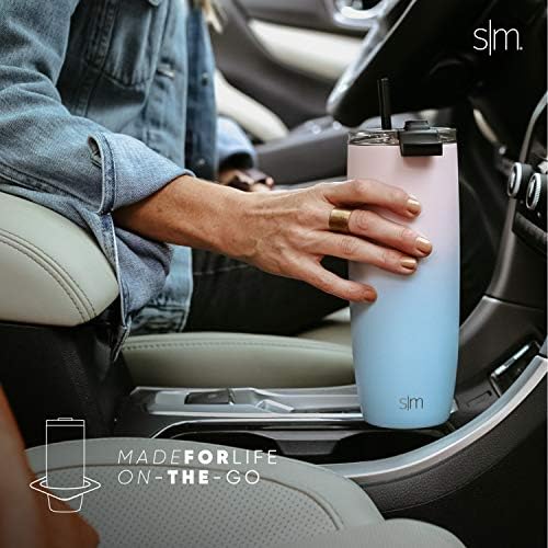 Simple Modern Travel Coffee Mug Tumbler with Flip Lid | Reusable Insulated Stainless Steel Cold Brew Iced Coffee Cup Thermos | Gifts for Women Men Him Her | Voyager Collection | 16oz | Bellini - Image 5