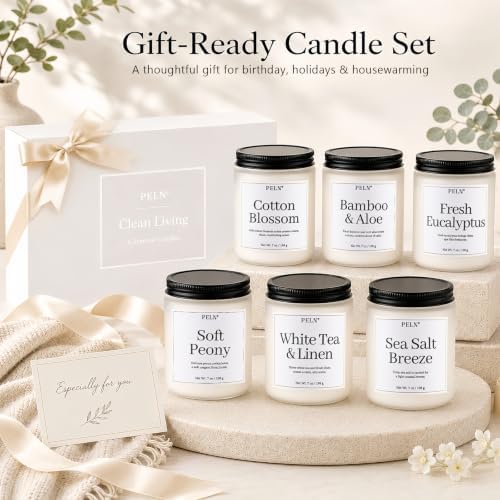 Scented Candles Gift Set, 6 Pack Clean Living Scented Candles - Image 7