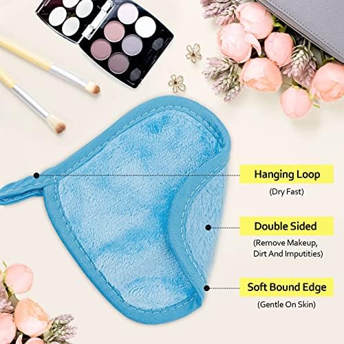 HOMEXCEL Makeup Remover Cloth 12 Pack Reusable Makeup Remover Pads Washable - Image 2