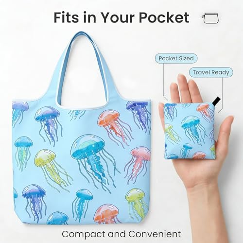 6 Pack Foldable Shopping Bag, Reusable Shopping Bag - Image 5