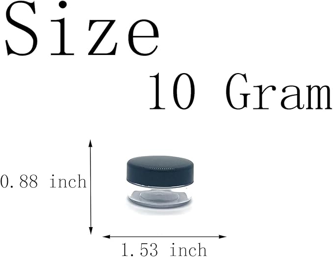 30 Pcs Sample Containers, 10 Gram Mini Sample Jars for Cosmetic, Eye shadow, Black Lid