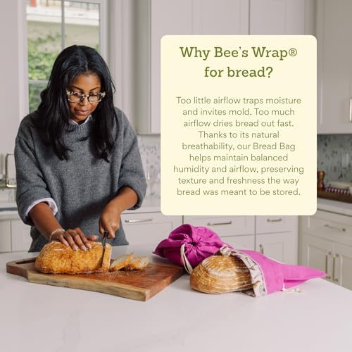 Bee's Wrap Beeswax Bread Bags, 2 Pack - Meadow Magic - Image 5