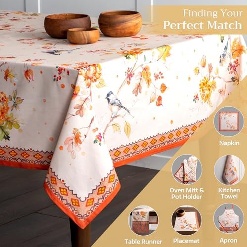 Maison d' Hermine Table Cloth Rectangle Table Reusable 100% Cotton 70"x90" - Image 5