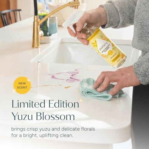 Puracy All Purpose Cleaner Spray – Plant-Powered Multi-Surface Cleaner - Surface Cleaner Solution As Seen on TikTok (Limited Edition Yuzu Blossom, 16 fl oz, 3 Pack) - Image 2