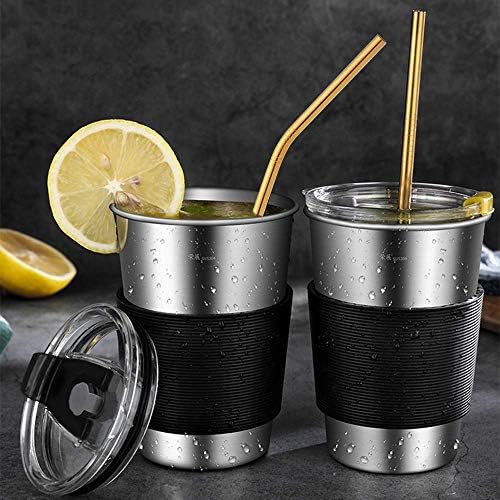Hiware 12-Pack Gold Stainless Steel Straws Reusable with Case - Metal Drinking Straws for 30oz & 20oz Tumblers Dishwasher Safe, 2 Brushes Included - Image 4