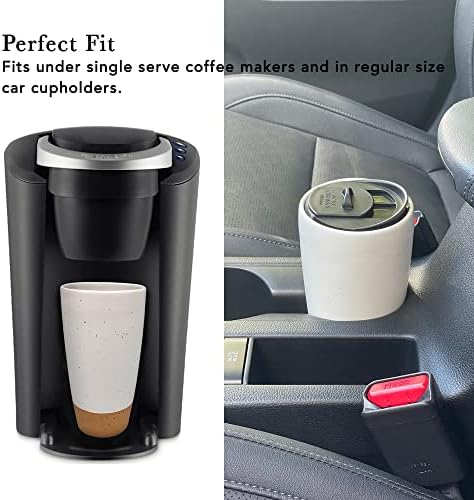 Mora Double Wall Ceramic Coffee Travel Mug with Lid, 14 oz, Portable, Microwave, Dishwasher Safe, Insulated Reusable Tall Cup, Splash Resistant Lid - To Go Tumbler for Car Cup Holder, Dusty Blue - Image 6
