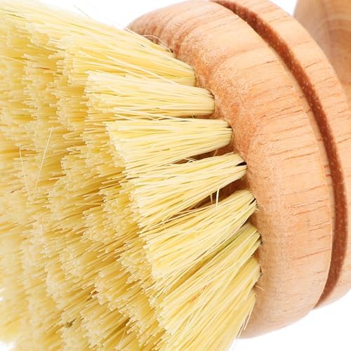 Dish Brush Wooden Handle with Natural Sisal Bristles - Image 3