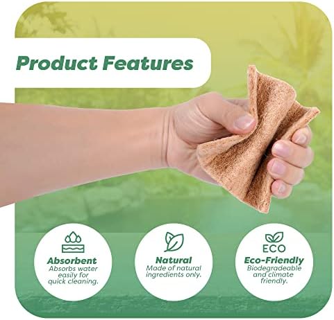 SCRUBIT 24 Natural Scouring Pads - Eco Friendly Scrubbing Pads for Kitchen Cleaning, Dishes, and Pots - Non-Scratch Kitchen Scrubbers - 100% Natural Sisal Fibers (24 Pack) - Image 4