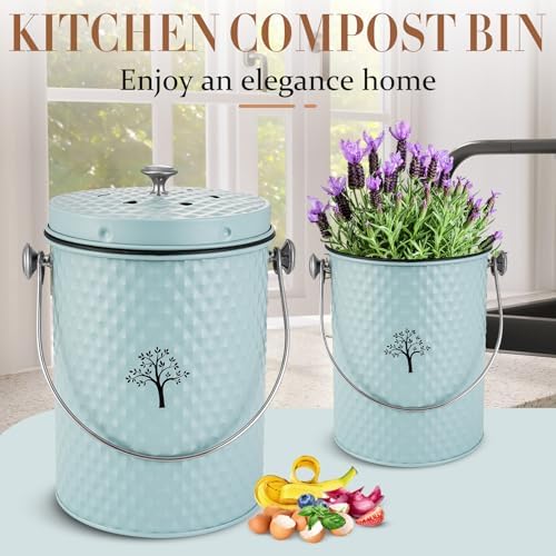 AOSION Countertop Kitchen Odorless Compost Bin with Removable Inner Bucket - Image 4