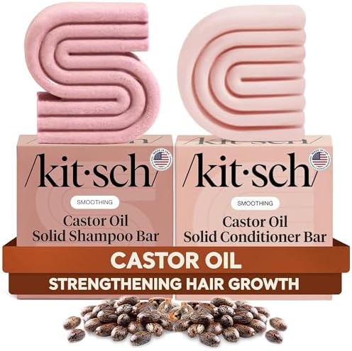 Kitsch Castor Oil Shampoo and Conditioner Set for Hair Growth by Kitsch