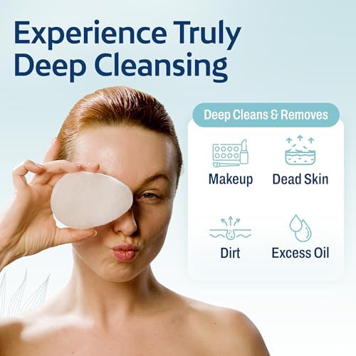 HartFelt 2ct Tear Drop Face Scrubber for Women | Reusable Facial Sponges for Daily Cleansing | Facial Exfoliating Pads for Removing Dead Skin, Dirt & Makeup | Made in USA - Image 3