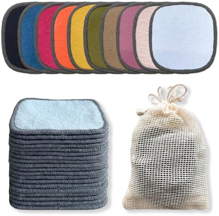 Reusable Makeup Remover Pads 20 Pack Reusable Cotton Rounds by Enjoyyourlife
