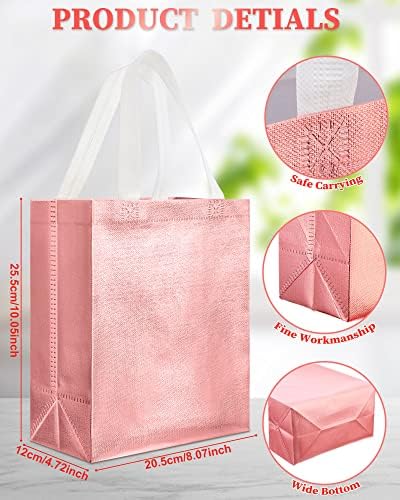 Eccliy 80 Pcs Reusable Gift Bags, Medium, Rose Gold - Image 5
