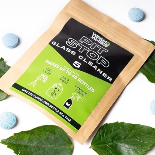 WASH&WHIPS Window/Glass Cleaner Refill Tablets - 75ct (Makes 75 Gal) - Streak-Free, Cleans Glasses, Windows, Windshields - Car, Office, Home & Kitchen - Image 6