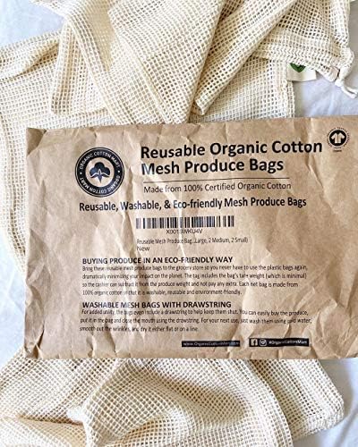 Reusable Onion Storage Bags - Organic Cotton Mesh Onion Bags with Drawstring - Washable Onion Holder Storage - Net Onion Keeper Sacks - Perfect Potato Storage Bags - Root Vegetable Sacks (3 X-Large) - Image 7