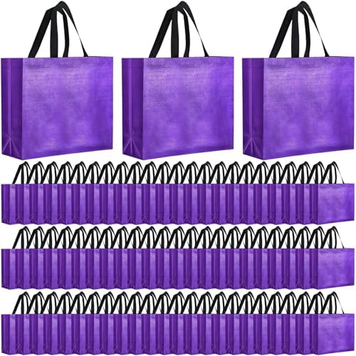 Eccliy 80 Pcs Reusable Gift Bags, Large, Purple by Eccliy