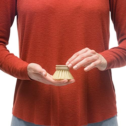 Redecker Dish Brush Replacement Heads, Tampico Fiber, 1-1/2 Inch Round, 2 Pack – Wooden Brush Refills for Everyday Dishwashing, Made in Germany - Image 4