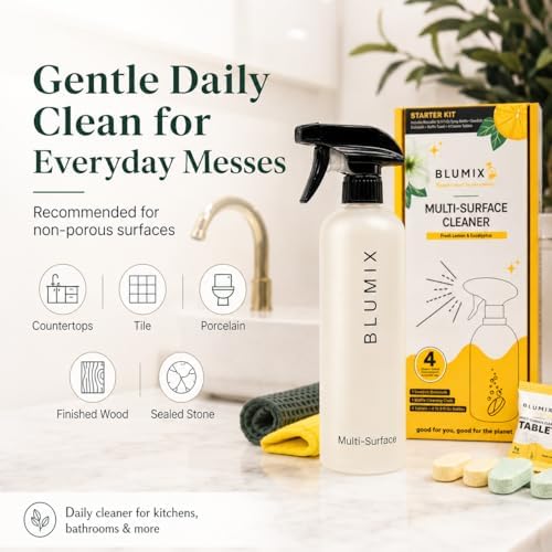 Multi-Surface Cleaner Refill Starter Set – 4 Count + Spray Bottle | Eco-Friendly, Biodegradable, Plastic-Free Cleaning Refills and Spray Bottle – All-Purpose (Spray Bottle Included) - Image 4