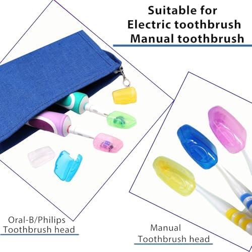 Toothbrush Travel Case for Oral B/Oral-B Pro 1000 1500 5000 7000 & Philips Sonicare 4100 1100 5300 5100 6100/iO Electric Toothbrush, Hard Protective Storage Bag (Light purple case with toothbrush cap) - Image 6