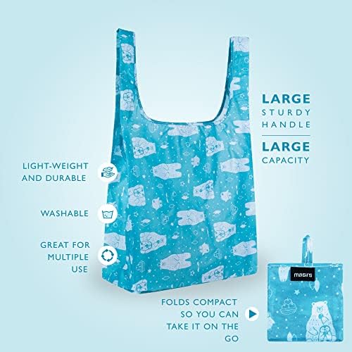 Reusable Grocery Bags 6 Pack Foldable, Washable Large Tote for Shopping - Image 2