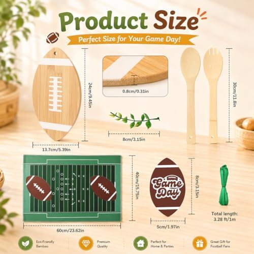 Geelin 31 Pcs Football Kitchen Gift Set, Cutting Board Towels - Image 2