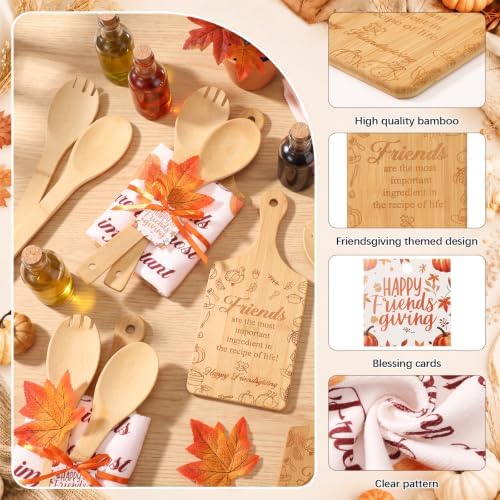 Geelin 31 Pcs Friendsgiving Gifts Bamboo Cutting Board Towels Spoons - Image 3