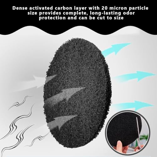 6 Pack Compost Bin Filter,6.7 Inch Compost Filters for Countertop Bin,Charcoal Filters for Kitchen Compost Bin,Filters for Compost Pails,Activated Charcoal Home Bucket Refill Sets,Round(Black) - Image 3