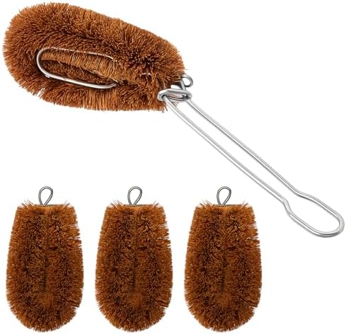 Sawysine Tawashi 100% Natural Coconut Coir Fiber Brush with Handle by Sawysine