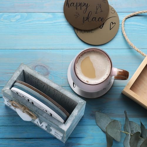 Queekay House Warming Gifts New Home Farmhouse Coasters Set of 6, Ocean - Image 5